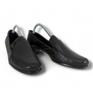 Trotters Leather‎ Loafers Women's 11M Comfort Block Heel Slip On Black